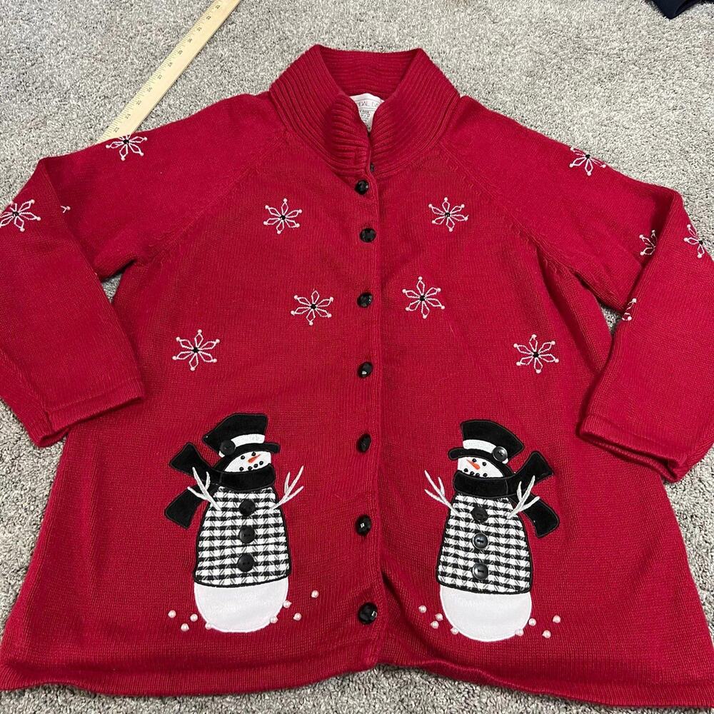Mandal Bay Women's Vintage Holiday Snowman Sweater size XXL
